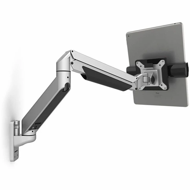 Alt view image 9 of 11 - Compulocks Cling Reach Mounting Arm for Tablet iPad Black Silver Landscape/Portrait