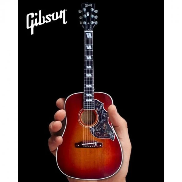Alt view image 2 of 4 - Axe Heaven Gibson Hummingbird Vintage Cherry Sunburst Mini Acoustic Guitar Replica Collectible GG-631