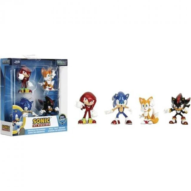 Alt view image 7 of 7 - Set of 4 Diecast Figures "Sonic the Hedgehog" Video Game "Metalfigs" Series Diecast Models by Jada