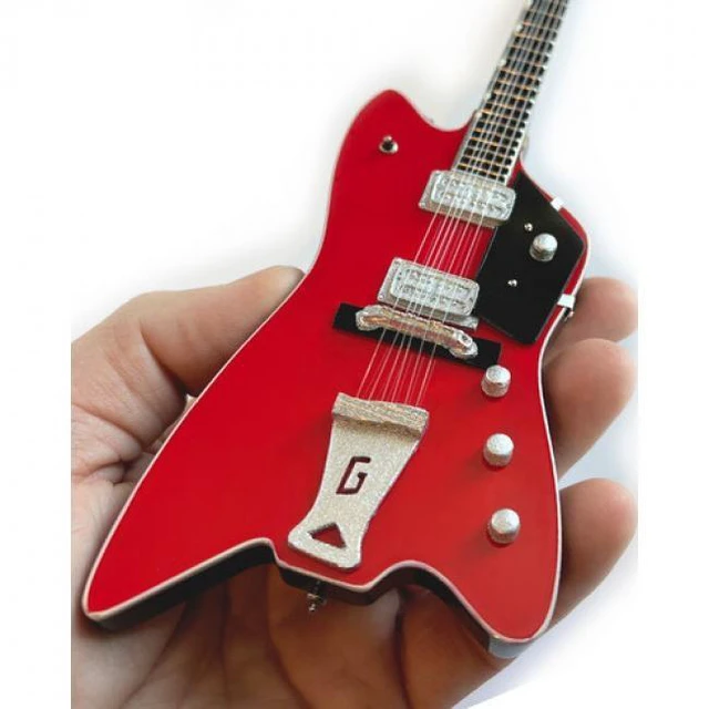 Main image of Axe Heaven Billy Gibbons Gretsch Jupiter Thunderbird Signature Billy Bo 1959 Red Mini Guitar Replica BG-322