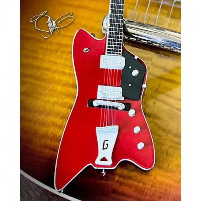 Alt view image 2 of 6 - Axe Heaven Billy Gibbons Gretsch Jupiter Thunderbird Signature Billy Bo 1959 Red Mini Guitar Replica BG-322