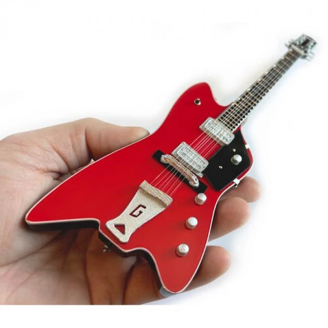 Alt view image 6 of 6 - Axe Heaven Billy Gibbons Gretsch Jupiter Thunderbird Signature Billy Bo 1959 Red Mini Guitar Replica BG-322