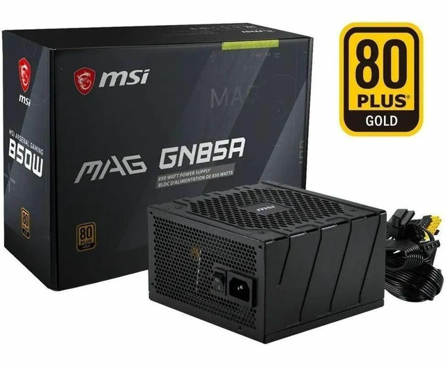 Alt view image 11 of 12 - MSI MAG 850W Power Supply Internal 120 V AC 230 V AC Input 5 V DC 3.3 V DC 12 V DC 5 V SB -12 V DC Output 850 W Active PFC 1 +12V Rails PCI Express Connector 5.1 1 Fan 90% Efficiency MAGGN85A