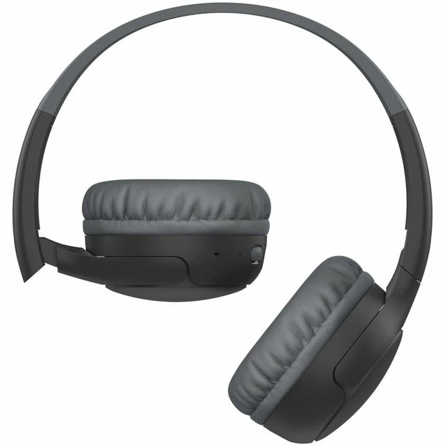 Alt view image 2 of 8 - Belkin SoundForm Mini 2 Wireless On-Ear Headphones for Kids, Black - Stereo - Mini-phone (3.5mm) - Wired/Wireless - Bluetooth - Over-the-head, On-ear - Binaural - Supra-aural - Black