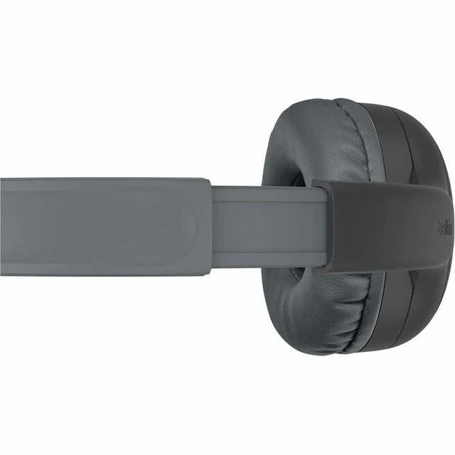 Alt view image 4 of 8 - Belkin SoundForm Mini 2 Wireless On-Ear Headphones for Kids, Black - Stereo - Mini-phone (3.5mm) - Wired/Wireless - Bluetooth - Over-the-head, On-ear - Binaural - Supra-aural - Black