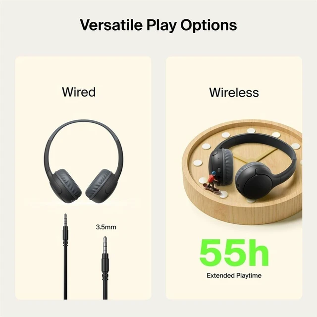 Alt view image 7 of 8 - Belkin SoundForm Mini 2 Wireless On-Ear Headphones for Kids, Black - Stereo - Mini-phone (3.5mm) - Wired/Wireless - Bluetooth - Over-the-head, On-ear - Binaural - Supra-aural - Black
