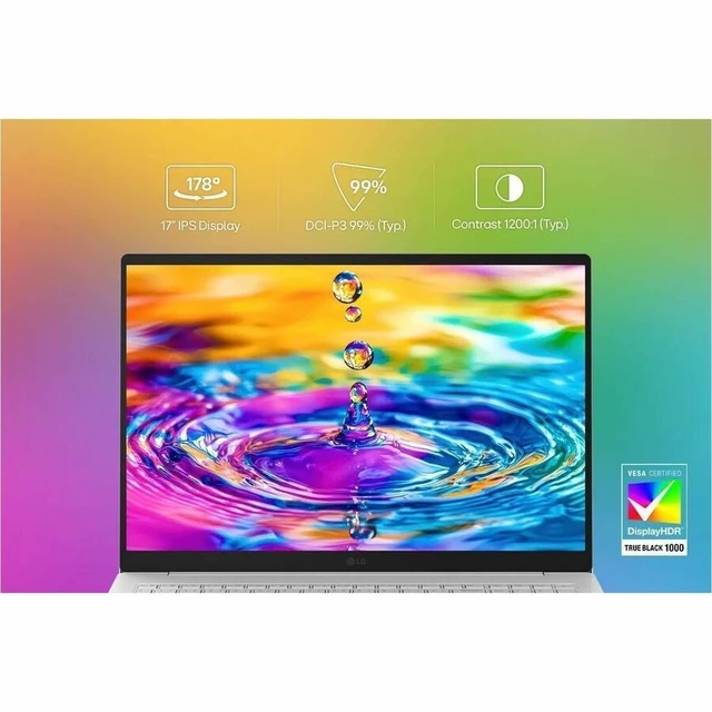 Alt view image 7 of 7 - LG gram Pro 17Z90U-H.AU77U1 17" Touchscreen Copilot+ PC Notebook - WQXGA - Intel Core Ultra 7 Series 3 355 - 16 GB - 1 TB SSD - Black - Intel Chip - 2560 x 1600 - Windows 11 Home - Intel - In-pla