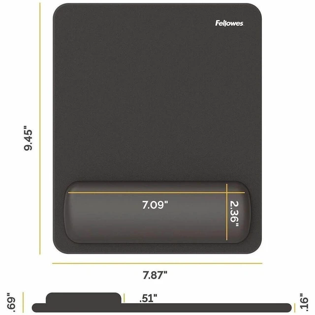 Alt view image 11 of 11 - BREYTA Mouse PAD Wrist Rest - Black 100145418