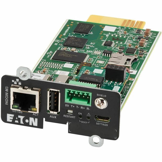 Alt view image 4 of 6 - Eaton Cybersecure Gigabit Industrial Gateway Card for UPS and PDU, UL 2900-1 and IEC 62443-4-2 Certified - Mini Slot - 1 x Network (RJ-45) Port(s) - USB