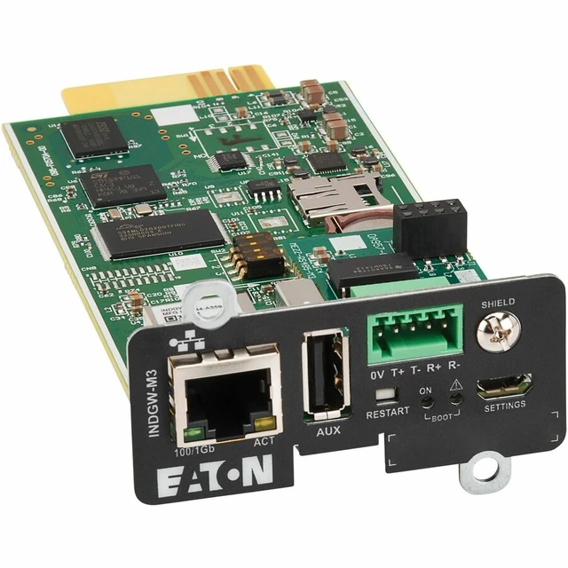 Alt view image 5 of 6 - Eaton Cybersecure Gigabit Industrial Gateway Card for UPS and PDU, UL 2900-1 and IEC 62443-4-2 Certified - Mini Slot - 1 x Network (RJ-45) Port(s) - USB
