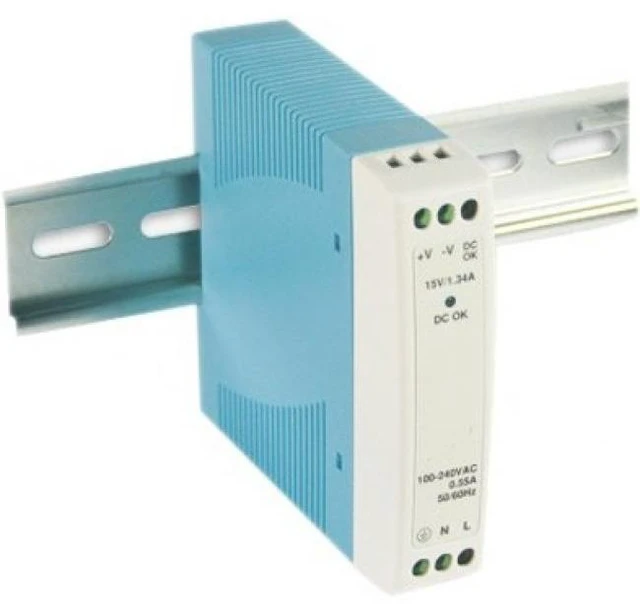 Alt view image 5 of 5 - Transition Networks 25135 Industrial DIN Rail Mounted Power Supply