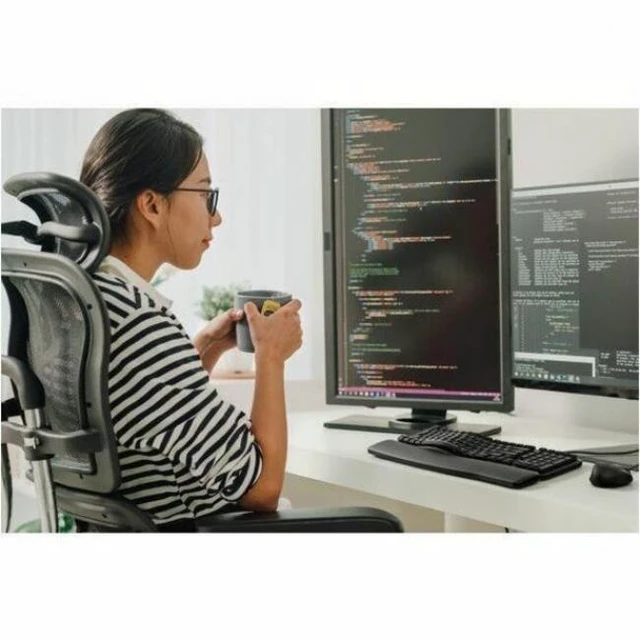 Alt view image 4 of 7 - Kensington Pro Fit Ergo KB620-W Wired EQ Keyboard - Cable Connectivity - USB Type A, USB Type C Interface - Caps Lock, NumLock, AI Launch Hot Key(s) - Mac OS, Windows, ChromeOS - Mac, PC - Membrane Ke
