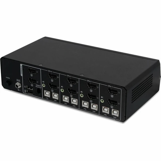 Alt view image 6 of 8 - IOGEAR 4-Port Dual View True Universal (DP/HDMI) Secure KVM Switch w/Audio and CAC Support - GCS1524TAA4C