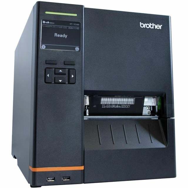 Alt view image 3 of 3 - Brother TJ-4620TN Industrial, Manufacturing, Laboratory, Transportation & Logistic, Warehouse Direct Thermal/Thermal Transfer Printer - Monochrome - Desktop - Label Print - Fast Ethernet - USB - U