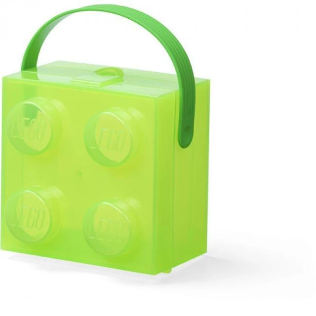 Main image of LEGO Storage Case: Translucent Green with Handle