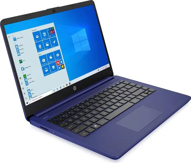 Alt view image 2 of 18 - HP 14 Series 14" Laptop - Intel Celeron N4020 - 4GB RAM - 64GB eMMC - Windows 10 Home in S mode - Indigo Blue  14-dq0010nr (47X74UA#ABA)