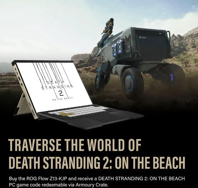 Alt view image 3 of 7 - ASUS ROG Limited Special Edition Kojima Productions Flow Z13 13.4" 2.5K WQXGA IPS 180Hz Touchscreen Detachable Copilot+ PC 2-in-1 Gaming Laptop AMD Ryzen AI MAX+ 395 128GB RAM 1TB SSD Decennium Bundle