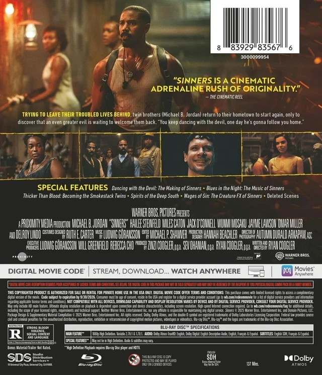 Alt view image 2 of 3 - Sinners - Blue Ray and Digital Code