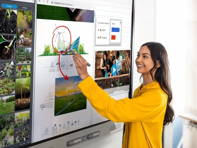 Alt view image 3 of 3 - SMART Board MX075-V5 Collaboration Display - 75" LCD - 8 GB DDR4 SDRAM - HyPr Touch Technology - Touchscreen - 16:9 Aspect Ratio - 3840 x 2160 - LED - 400 Nit - 2160p - USB - HDMI - VGA - Bluetoo