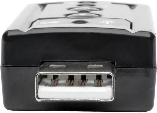 Alt view image 2 of 19 - Tripp Lite U237-001 USB External Sound Card Microphone Speaker Virtual 7.1 Channel