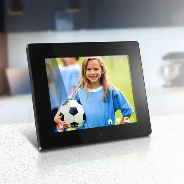 Alt view image 10 of 20 - Aluratek 8" Wi-Fi Digital Photo Frame With Touchscreen Lcd Display