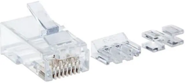 Alt view image 2 of 8 - INTELLINET 790536 CAT-6 3-Prong Mod Plugs, 80 pk