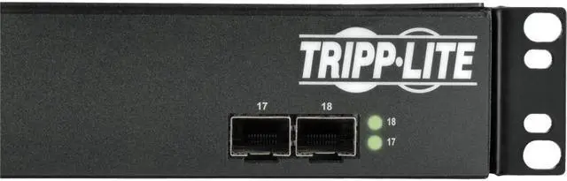 Alt view image 2 of 11 - Tripp Lite 16-Port Gigabit Ethernet Switch L2 Managed W/ 8-Outlet Pdu 120V