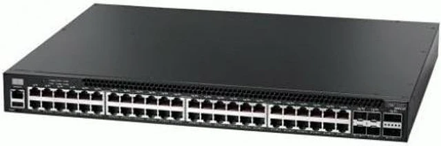 Alt view image 4 of 8 - AS4610-54T 48 port 10/100/1000Base-T Switch ports, 4 10G SFP+ and 2 20G QSFP uplink slots, Helix4 Chipset, dual AC PSUs, 150W PSU X 2 installed