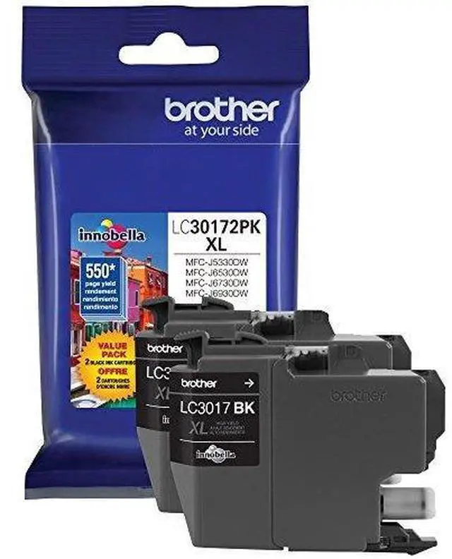Alt view image 3 of 13 - Brother LC30172PK High Yield Ink Cartridge - Dual Pack - Black