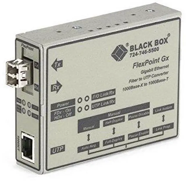 Alt view image 2 of 4 - Black Box FlexPoint 1000BASE-T to 1000BASE-SX, LC