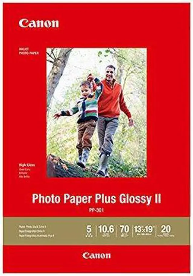 Alt view image 2 of 8 - Canon PP-301 Photo Paper Plus Glossy II Inkjet Paper, 13x19", 20 Sheets