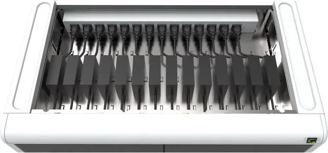 Alt view image 6 of 9 - Rocstor - VT0C14-01 - Rocstor Volt C14 Charging Station - Up to 13.3 Screen Support - 15.8 Height x 16.2 Width x 29.9