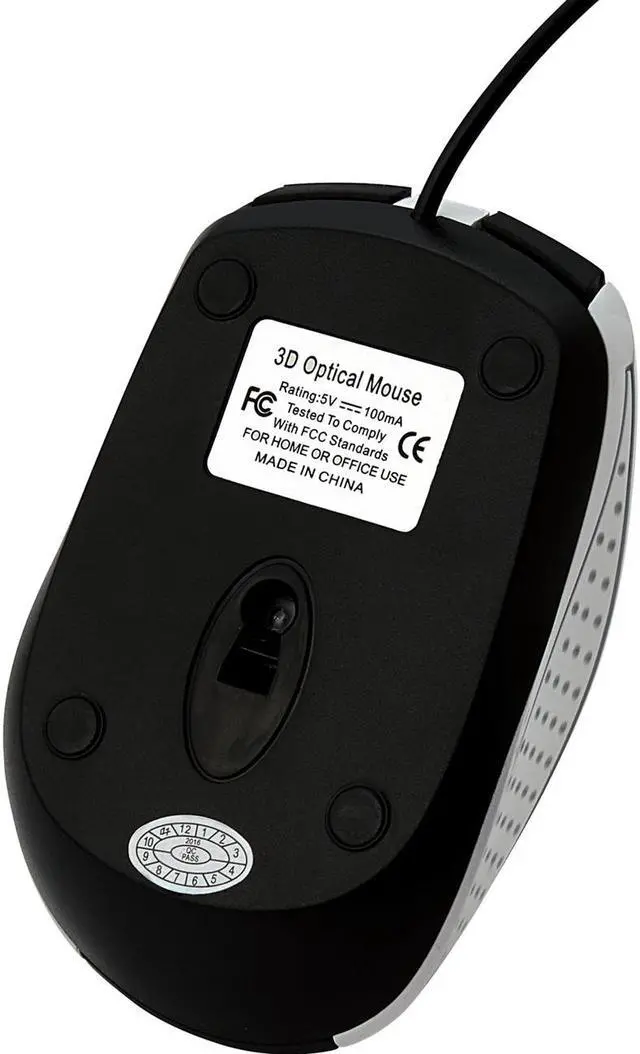 Alt view image 2 of 20 - Verbatim Mouse Optical Corded f/PCs & Macs White/Black 99740