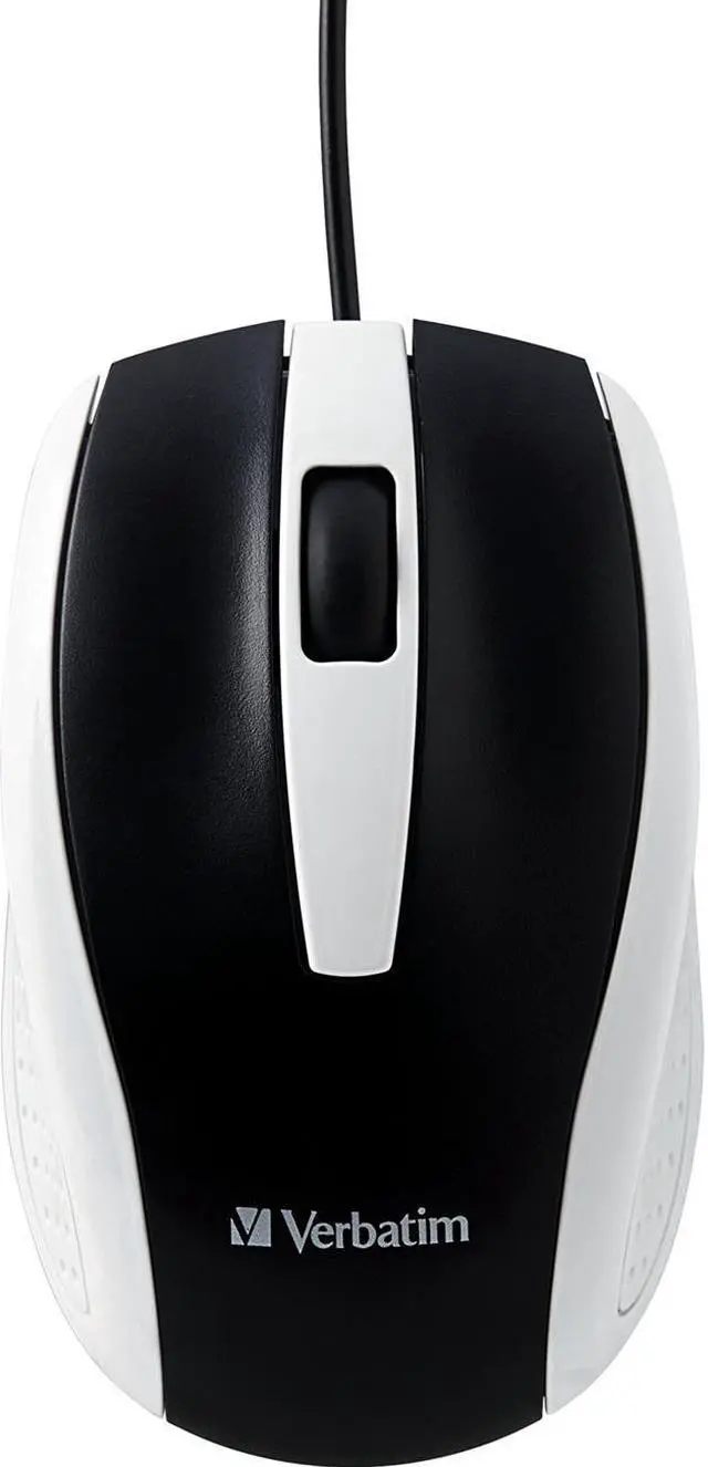Alt view image 3 of 20 - Verbatim Mouse Optical Corded f/PCs & Macs White/Black 99740