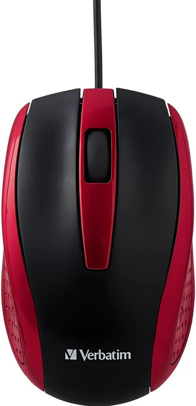 Alt view image 2 of 20 - Verbatim Mouse Optical Corded f/PCs & Macs Red/Black 99742