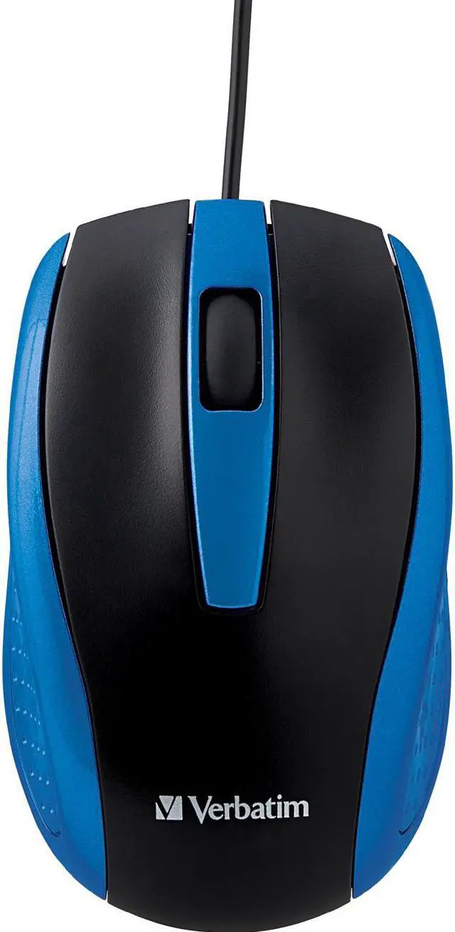 Alt view image 3 of 20 - Verbatim Mouse Optical Corded f/PCs & Macs Blue/Black 99743