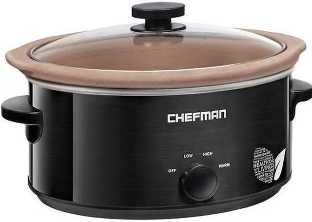 Alt view image 2 of 9 - Chefman RJ15-5-N 5 Qt. 5 Qt. Slow Cooker with Natural Stoneware Insert