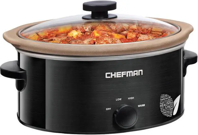 Main image of Chefman RJ15-5-N 5 Qt. 5 Qt. Slow Cooker with Natural Stoneware Insert