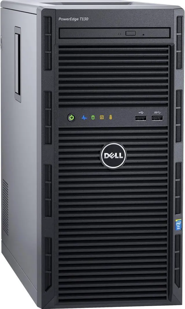 Alt view image 5 of 9 - Dell PowerEdge T130 Mini-tower Server - 1 x Intel Xeon E3-1220 v6 Quad-core (4 Core) 3 GHz - 8 GB Installed DDR4 SDRAM - 1 TB (1 x 1 TB) Serial ATA/600 HDD - Serial ATA, Serial Attached SCSI (SAS) Controller - 290 W