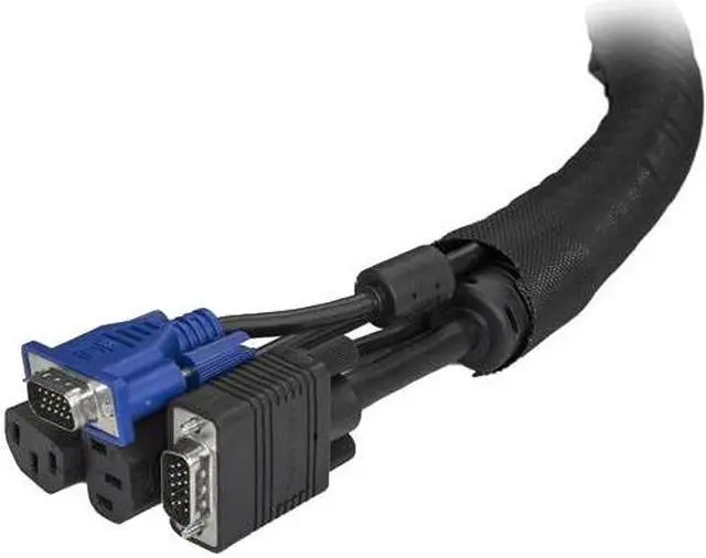 Alt view image 2 of 7 - StarTech WKSTNCM Cable Management Sleeve - 2m - Cable Management Tube - Cord Hider - Cable Organizer - Cord Management - Cable Hider