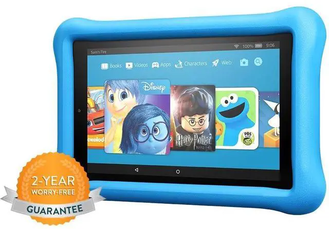 Alt view image 14 of 20 - Amazon - Fire Kids Edition - 7" - Tablet - 16GB 7th Generation, 2017 Release - Blue