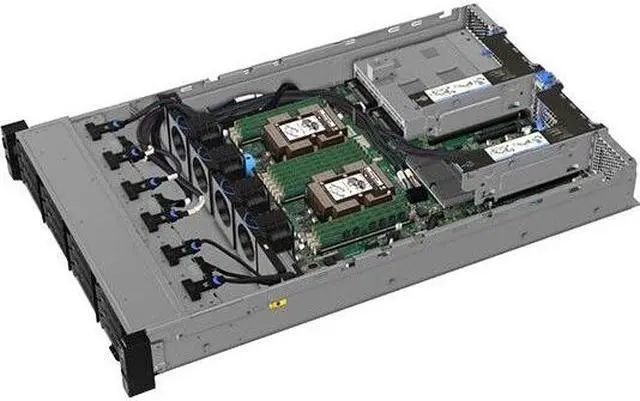 Alt view image 5 of 9 - Lenovo 7X04A02TNA Thinksystem Sr550 7X04 - Server - Rack-Mountable - 2U - 2-Way - 1 X Xeon Silver 4116 / 2.1 Ghz - Ram 32 Gb - Sas - Hot-Swap 2.5 Inch - No Hdd - Matrox G200 - Gige - No Os - Monitor: