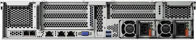 Alt view image 4 of 9 - Lenovo 7X04A02TNA Thinksystem Sr550 7X04 - Server - Rack-Mountable - 2U - 2-Way - 1 X Xeon Silver 4116 / 2.1 Ghz - Ram 32 Gb - Sas - Hot-Swap 2.5 Inch - No Hdd - Matrox G200 - Gige - No Os - Monitor: