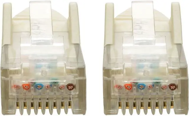 Alt view image 9 of 14 - Tripp Lite N201-008-WH Premium Cat6 Gigabit Snagless Molded Utp Patch Cable, 24 Awg, 550 Mhz/1 Gbps (Rj45 M/M) , White, 8 Ft. - Patch Cable - Rj-45 (M) To Rj-45 (M) - 8 Ft - Utp - Cat 6 - Ieee 802.3A