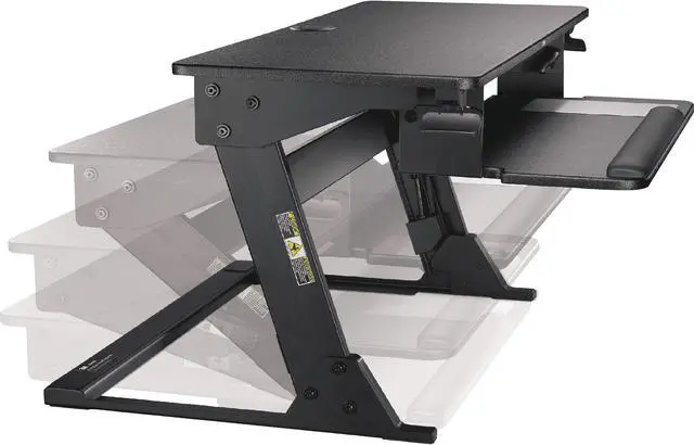Alt view image 3 of 20 - 3M SD60B Standing Desk, Converts Desktop To Sit-Stand Workstation, 35.4" x 23.2" x 6.2"