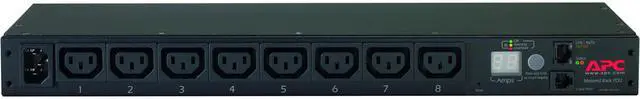 Main image of APC Rack PDU, Metered, 1U, 12A/208V, 10A/230V, (8) C13