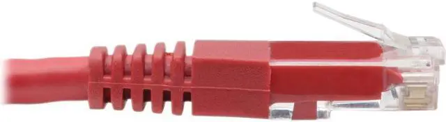 Main image of Tripp Lite Premium Cat5/5e/6 Gigabit Molded Patch Cable, 24 AWG, 550 MHz/1 Gbps (RJ45 M/M), Red, 15 ft. (N200-015-RD)