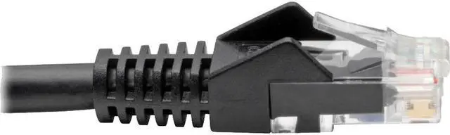 Alt view image 3 of 20 - Tripp Lite N201-06N-BK Premium Cat6 Gigabit Snagless Molded Utp Patch Cable, 24 Awg, 550 Mhz/1 Gbps (Rj45 M/M) , Black, 6 In. - Patch Cable - Rj-45 (M) To Rj-45 (M) - 5.9 In - Utp - Cat 6 - Ieee 802.