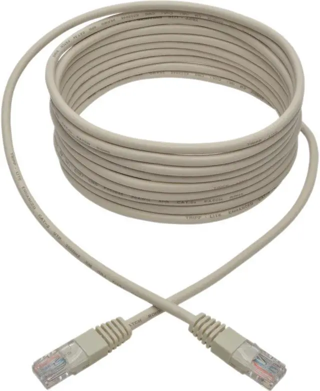 Alt view image 2 of 7 - Tripp Lite N002-015-WH Cat5E 350 Mhz Molded Utp Patch Cable (Rj45 M/M) , White, 15 Ft. - Patch Cable - Rj-45 (M) To Rj-45 (M) - 15 Ft - Utp - Cat 5E - Ieee 802.3Ab/Ieee 802.5 - Molded, Stranded - White