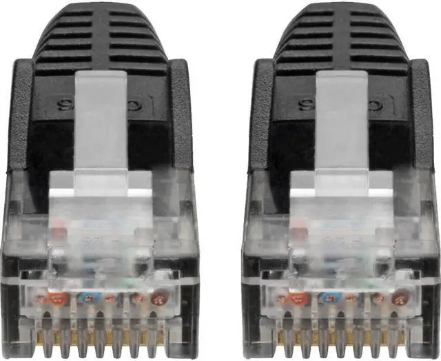 Alt view image 2 of 20 - Tripp Lite N201-06N-BK Premium Cat6 Gigabit Snagless Molded Utp Patch Cable, 24 Awg, 550 Mhz/1 Gbps (Rj45 M/M) , Black, 6 In. - Patch Cable - Rj-45 (M) To Rj-45 (M) - 5.9 In - Utp - Cat 6 - Ieee 802.